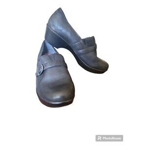 Dansko Tamara Women’s 40 / 9.5-10 Black Leather Comfort Clog Shoes Nurse Chef